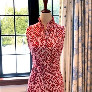 J. McLaughlin Ruffle Neck “Doris” Sleeveless Dress